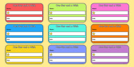 wish star teacher comment sheet stars target sheets resource twinkl