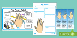 Five Finger Retell Worksheet