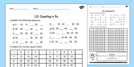 Counting in Twos Worksheet - Maths Resource - Twinkl