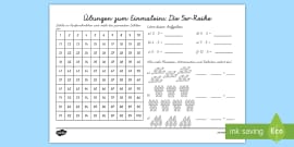 Einmaleins fehlende Zahlen 2er, 5er und 10er Reihe Arbeitsblätter