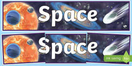 Earth and Space Display Banner