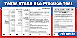 Seventh Grade ELA Sample FAST Testing Pages