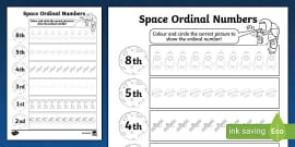 ordinal numbers coloring activity teacher made