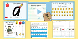 qld font alphabet tracing flashcards teacher made