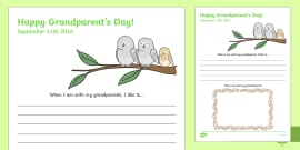 Grandparents Day Learn a Language Activity Sheet - Grandparents