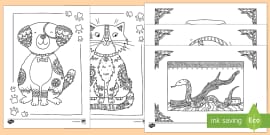 Pets Mindfulness Colouring Sheets