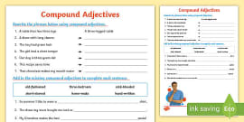 compound nouns list worksheet primary resources