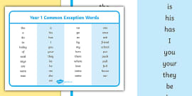 Phase 2 Tricky Words to Phase 5 Tricky Words - Word Mat