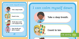 I Can Calm Myself Down Prompt Cards (Teacher-Made) - Twinkl