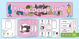 Fashion Design Studio Clothing Design Worksheet / Worksheet