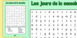 Printable French Worksheets - Days of the Week - Twinkl