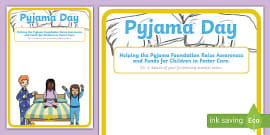 Free Pyjama Day Poster Design Fundraising Activity F 2