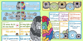 Developing Growth Mindset Balloons Display Pack - Twinkl