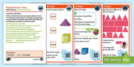 2D Shapes on the Surface of 3D Shapes Posters Year 2 KS1 - 2d shapes