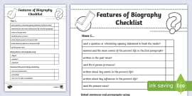 biography checklist ks2