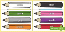 👉 Editable Coloured Pencils Labels | Pencils for Teachers