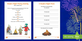 bonfire night poetry firework poem fireworks activity ks1 blyton enid comprehension poems twinkl differentiated resource reading