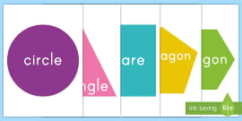 2D Shapes with Everyday Objects Display Posters - Twinkl