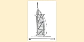 Burj Khalifa Colouring Pages Printable (teacher made)