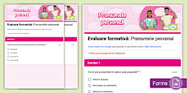 evaluare pronumele personal clasa 4