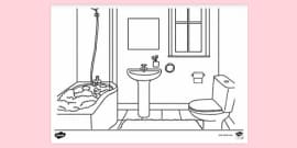 FREE! - Furniture Colouring | Colouring Sheets - Twinkl