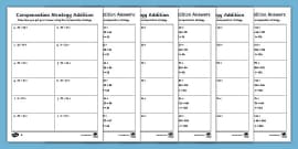 differentiated split strategy worksheet worksheets