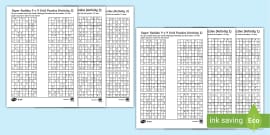 Year 6 Sudoku 6 x 6 Worksheet (Teacher-Made) - Twinkl