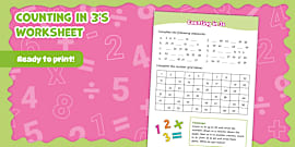 👉 Counting In 4s Worksheet