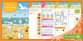 KS1 Superhero Maths Activity Booklet (Ages 5 - 7)
