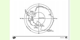 Map of Antarctica Colouring Sheet