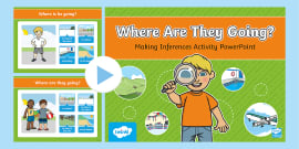 FREE! - Where Are They Going? Making Inferences Worksheet / Worksheets