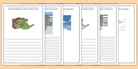 Creative writing prompt question writing frames image