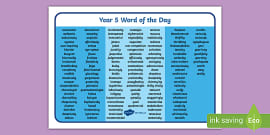 Year 4 Word of the Day Word Mat - Twinkl