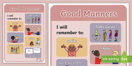 Good Manners Display Poster (teacher made) - Twinkl