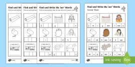 Ear Digraph Differentiated Word Search | Trigraph Word List