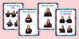 ASL Everyday Phrases Handout (teacher made) - Twinkl