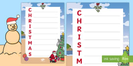 Australian Christmas Scene Word Mat (teacher made)