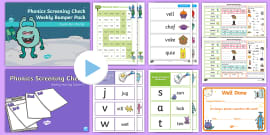 FREE! - Phonics Screening Survival: Weekly Bumper Pack 2