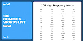 First 100 High-Frequency Words Assessment Checklist for KS1