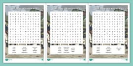 American Revolution Word Search for 3rd-5th Grade