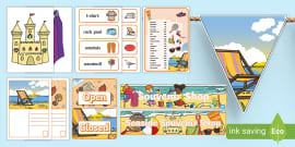 Seaside Souvenir Shop Price Labels (teacher made) - Twinkl