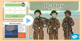 D-Day - Interactive Timeline And Map PowerPoint - Twinkl