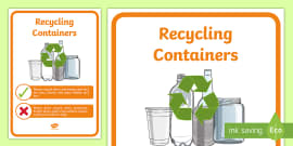 recycling symbol display poster teacher made