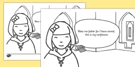 confession bless father colouring sheet sacrament resource faithful prayers penance roi twinkl