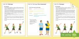 Volleyball: Underarm Serve Technique Cards - PE, KS3, KS4 