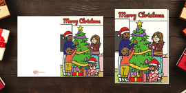 From Our Family To Yours Christmas Card Twinkl Party