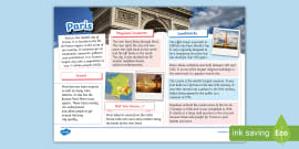 France KS2 Fact Cards (teacher made) - Twinkl