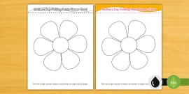 Mother's Day Flower Card Template (teacher made) - Twinkl