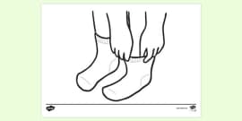 World Down Syndrome Day Odd Socks Colouring Sheet - Twinkl