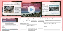 GCSE Coasts 3: Erosion And Landforms Lesson Pack - Twinkl